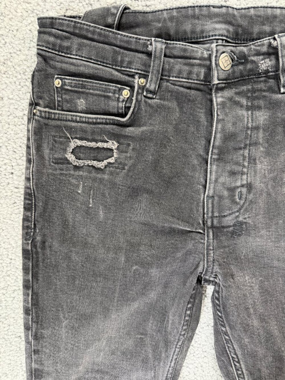 Ksubi Chitch Boneyard Black Slim Fit Distressed Jeans - Men's Size 31 - VGUC - Picture 4 of 16